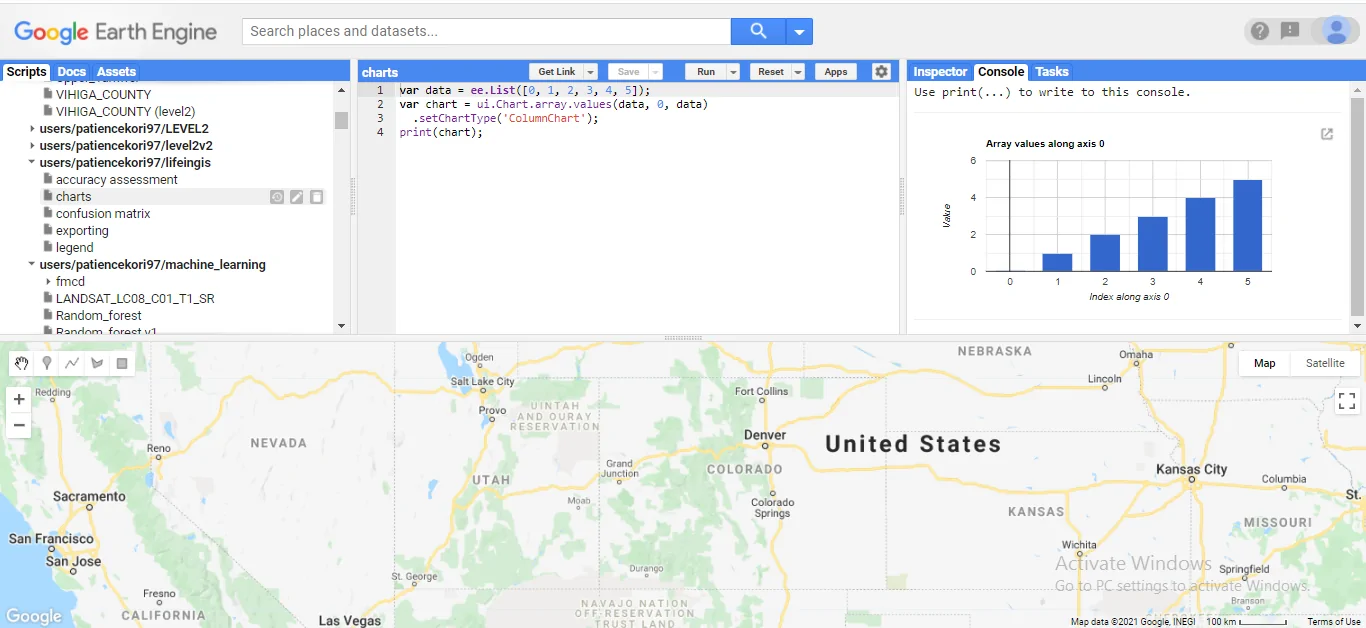 charts in Google Earth