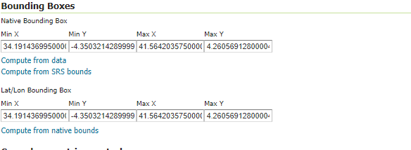Bounding Boxes definitions in GeoServer