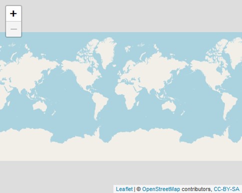 Leaflet Map showing map tiles