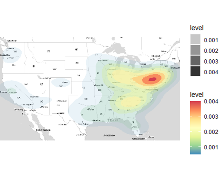 Display of heatmap