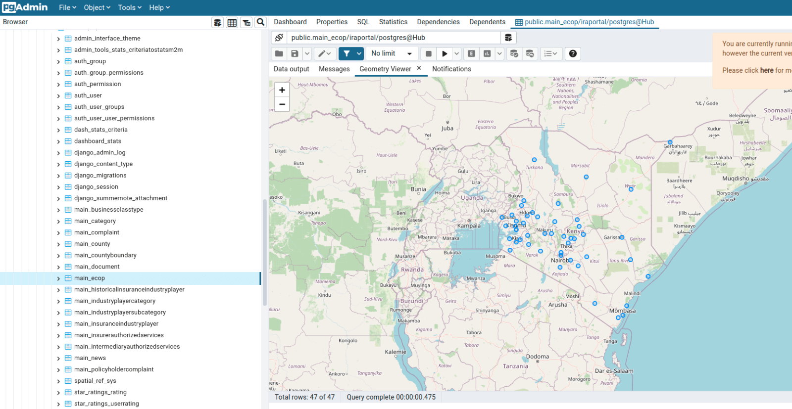 PostGIS Database - GIS development